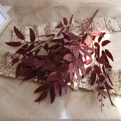 China Natural Plant Willow Leaves Direct Contact 5 Groups Artificial Silk Willow Branches For Home Decoration for sale