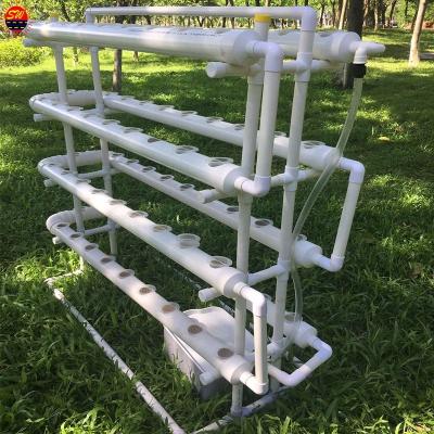 China Easy Growing PVC Vertical Hydroponic System Piping Hydroponic Growing Systems For Microgreens for sale