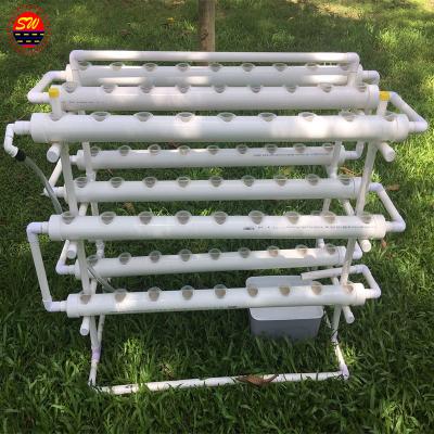 China Household Growing Complete Equipment Easy Grow PVC Tower Piping Hydroponic Growing Systems For Vegetables for sale