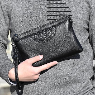 China Retro Wallet Men's Casual Large Capacity Fashion Good Quality Waterproof Men's Handbag Clip Bag for sale