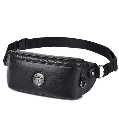 China Genuine Water Proof Wholesale Mens Cowhide Leather Waist Bags Handbags Men Leather Lightweight Belt Handbags for sale