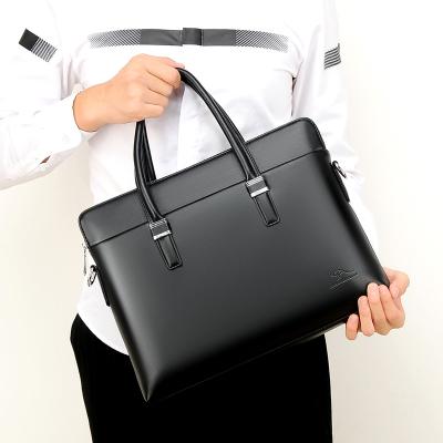 China New Design High Quality Briefcase Laptop Paper Bag Briefcase Genuine Leather Men for sale