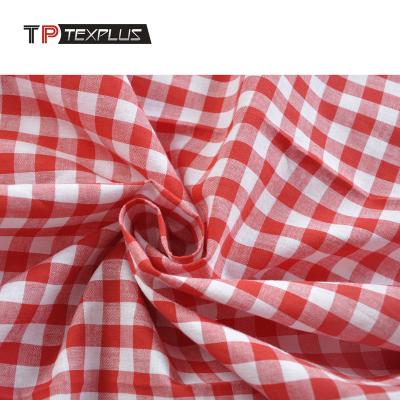 China 100% Cotton Yarn Anti-Static Dyed Woven Stripe And Check T-Shirt And Dress Fabric for sale