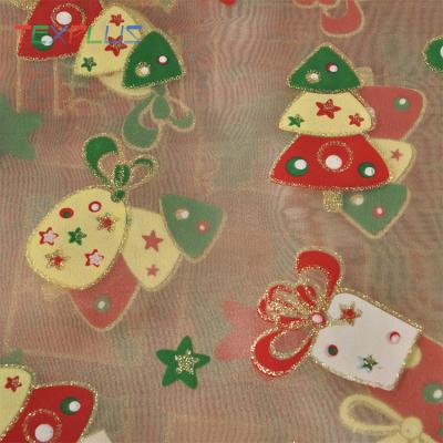 China Red and green design memory christmas and carnival production with organza for sale