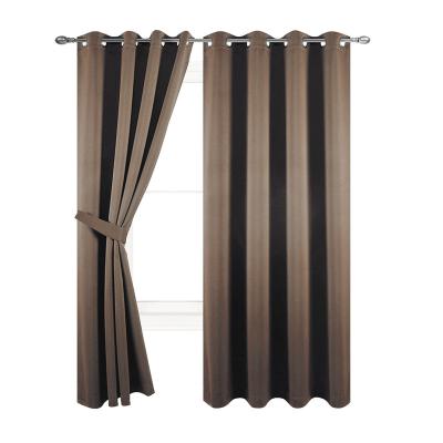 China Luxury Modern Morden Top Brown Color Blackout Panels TP-001 Blackout Shading Top Curtain for sale