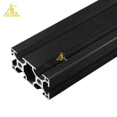 China Transport Tools Manufacturer Custom Black Anodized T Slot Aluminum Profile Extruded for sale