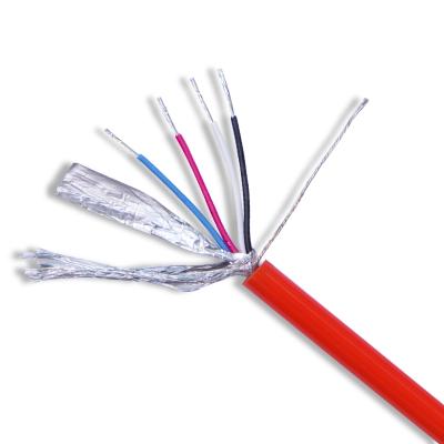 China Sensor Signal Cable PE Insulated Wire Thin Copper Wire Conductor Shielded Control Signal Multicore Red Cable for sale