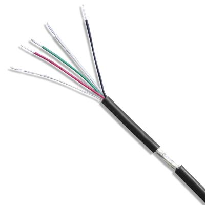 China Black flexible sensor signal cable 4 core awg24pvc sensor control signal cable for sale