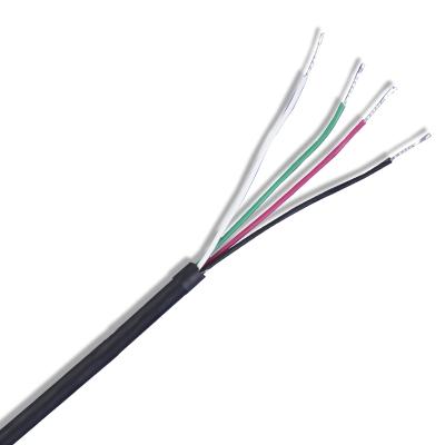 China Sensor Signal Cable Layered 4 Stranded Core Black AWG26 Flexible Instrumentation Cable for sale