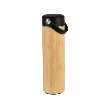 China Wood+Stainless Steel Water Bottle Eco Lid Bamboo Reusable Wooden Water Bottle Vacuum Flasks Bamboo for sale