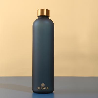 China 1 Liter Date/Time Marker Viable Plastic Frosted Water Bottle for sale