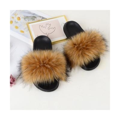 China Springsummer and Autumn Fashion Hair Open-toed Slippers False Tendon Flat Bottomed Soles Anti-skid Comfortable Open-toed Slippers for sale