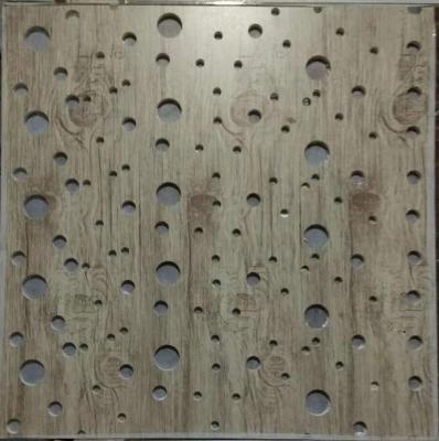 China Artistic Ceilings Wooden Perforated Gypsum Ceiling Tiles For Popular Decoration In Iraq for sale