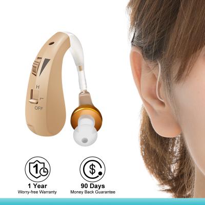 China Portable Wireless Hearing Aid Volume Adjustable BTE Digital Sound Amplifier For Older Deaf Hearing Loss Ear Care Aids Support 202 for sale