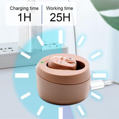 China Rechargeable Hearing Aids Invisible Sound Amplifier For Severe Deafness Wireless Hearing Aid Hear Loss Audifonos VHP-1607 Skin Color for sale