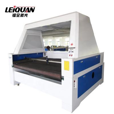 China Laser CUTTING Large Format Automatic Camera Laser Cutting Machine 1800 x 1000mm for Fabric Cloth Garment Paper Soft Material for sale