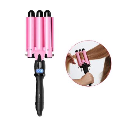 China 3 Barrel Automatic Hair Straightener Hair Curler Iron Hair Curler, Professional Electric Hair Styler Ceramic Hair Curler for sale