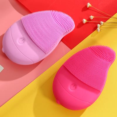 China Treatment Logo Branded Facial Cleansing Brush, Waterproof Electric Silicone Face Acne Brush for sale