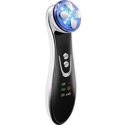 China Face Lift Face Lifting 4 in 1 RF Skin Tightening Device High Frequency Vibration EMS Firming Massager LED Color Lights Skin Care Tools for sale