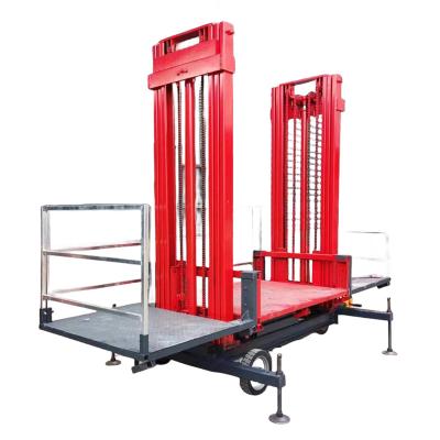 China Hotels Lift Automatic Scaffold Electric Lifting Load Bearing 500 Kg Aluminum Frame Hydraulic Tube System Ladder Scaffolding for sale