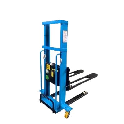 China Hotels Factory Direct Sales 1 Ton Electric Self Lifting Stacker On-Board Forklift for sale