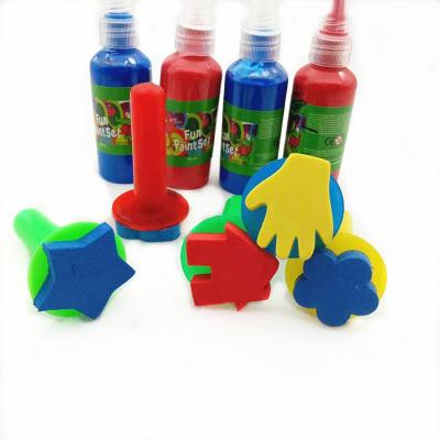 China Paint tools cheap wooden handle sponge paint brushperfect for foam cleaning brushes for kids for sale