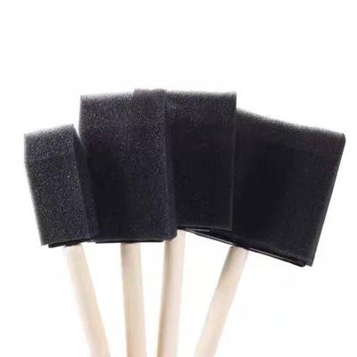 China A popular black sponge brush for kids graffiti with wooden handle YX-PB118 for sale