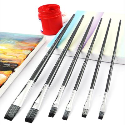 China Painting 6 Pieces Per Set Art Supplies Paintbrush 3 Colors Handle Artist Brushes For Acrylic Painting for sale