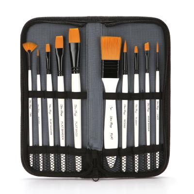 China Hot Selling Painting Paint Brush Set For Acrylic Oil Painting Brush Set With Bag for sale