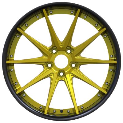 China ALLOY customize two-piecs forged alloy aluminum racing wheel 17 wheel rim pcd 5x120 for sale