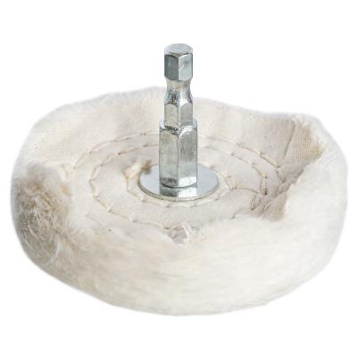 China White Abrasives 75mm T-Type Polishing Wheel Cotton Polishing Polishing Wheel For Drill for sale