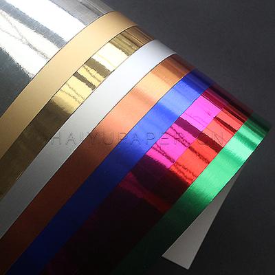 China Hot Selling 1mm Gold A4 Silver Foil Metallic Mirror Cardboard Anti Curl Holographic Cardboard for sale