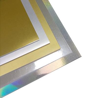 China Best Selling Card A4 250g Foil Mirror Gold Cardboard Anti Curl Holographic Metal for sale