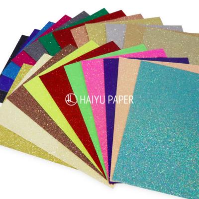 China China Manufacture Folk Art Light Blue Sublimation Glitter Holographic Card Thick Paper 12X12 for sale