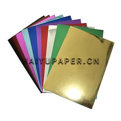 China New Product Waterproof Mirror Silver Foil Board Metallic 1Mm Paper Card for sale