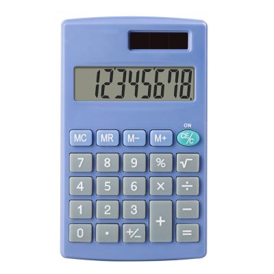 China Small Children's Gifts Calculato Solar Super Thin Calculator Size 8 Digits General Purpose Promotional Basic Dual Power Power for sale