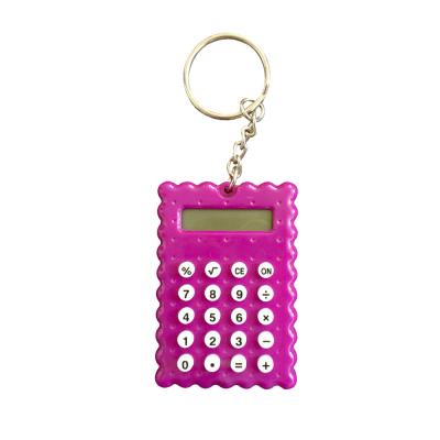 China General Purpose Calculator Cookies Model 8 Digits Show Cookie Key Chain Calculator Key Chain Super Cute Slim Calculator for sale