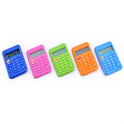 China Cheap Colorful General Purpose Calculator Basic Kids Small Sized 8 Digit Large Screen Pocket Novelty Electronic Calculator for sale