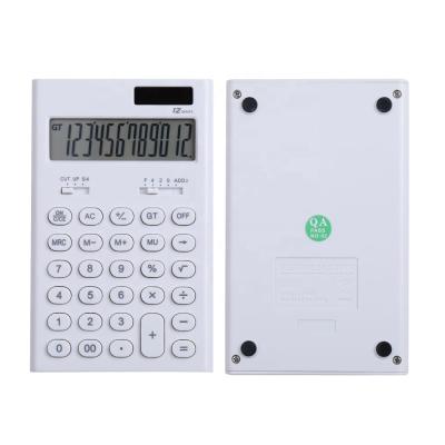 China Pocket Calculate Standard Work Dual 12 Digit White Basic Office Handheld Pocket Power Calculator Suitable For Business for sale