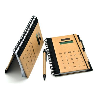 China Business Pocket Electronic Notebook Organizer With 8 Digits Spiral Personal Calculator And Pen for sale