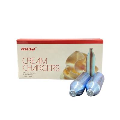 China Sustainable 10 24 50 Pcs / Pack Whipped Cream Chargers Genuine Mosa Cream Chargers for sale