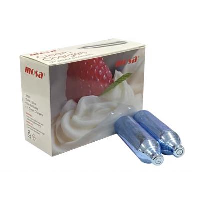 China Sustainable MOSA Dessert Tools Whipped Cream Charger 10 24 50 Pcs / 8g Mosa Pack Of Cream Chargers for sale