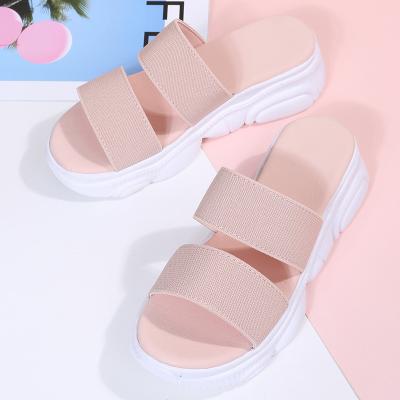 China Elastic band durable sports and soft thick bottom sandals women's summer 2022 leisure sandals women's large for sale