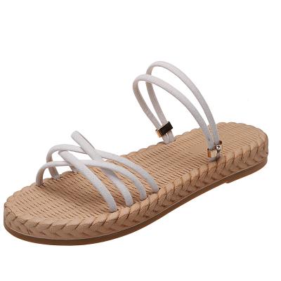 China Fashion Trend Women's Summer Sandals and Slippers External Wear Gladiator Flat Sandals for Ladies Beach Slippers for sale