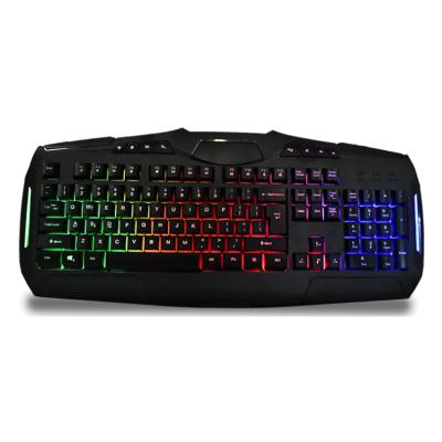 China Multimedia Key Wired Gaming Keyboard LED Rainbow Light Backlit Gaming Keyboard With Marco for sale