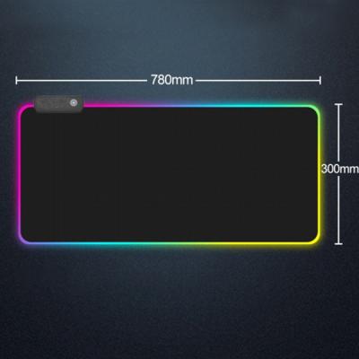 China HEATING High Quality Oversized Fashion Cool Anti Slip RGB Light Wired Gaming Mousepad Customized Picture Logo Brand for sale