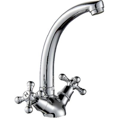 China Metered Cheap Cold-Hot Water Zinc Double Handle Tap Basin Mixer Taps (OZ5309-1) for sale