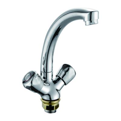 China Boou Faucets (OB5328-1F) Classic High Quality Metered Double Handle Zinc Sink Faucet Bathroom And Kitchen Mixer Tap for sale