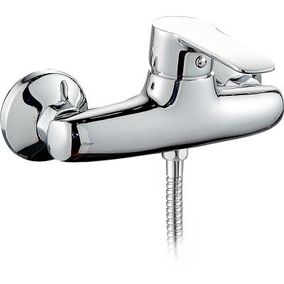 China Without Sliding Bar (OZ8295-4) BOOU Newly Designed Modern Chromed Single Handle Shower Faucet Wall Mounted Bathroom Zinc Set for sale