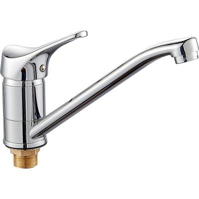 China (OB8245-14/14A) Boou Traditional Classic Brass Deck Mounted 360 Degree Rotation Single Handle Long Kitchen Sink Mixer Tap Long Neck Foot for sale